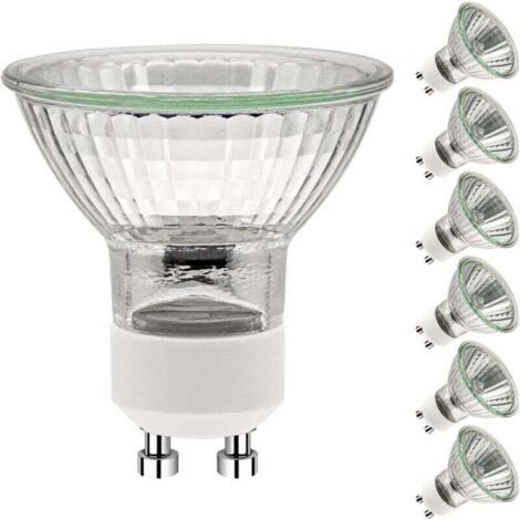 Gu10 35 W Leuchtmittel, Gu10-halogenlampen, Spot-glühbirne, Ac 230 V, 35 W, Gu10-halogen-halogenlampen, 2 Stifte, 35° Abstrahlwinkel, 2700 K, Dimmbar, Warmweiß, 6 Stück [energieklasse