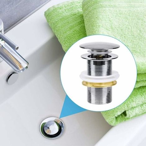 Standard-spüle G 1 1 Ohne Überlauf, Universeller Fid-ablauf Mit Automatischem Pop-up Für Chrom-kupfer-spüle Für Schwimmbad Ohne Überlauf