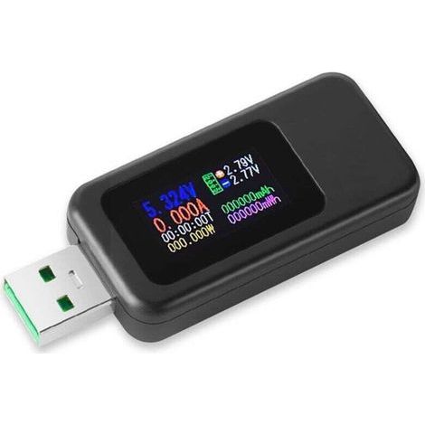 Usb 3.0-tester, Wattmeter 4-30v 0-6,5a, Spannungs- Und Stromtester Über Usb, Numerisches Voltmeter, Amperemeter, Externer Batteriekapazitätstest Mit Ips-farbbildschirm.