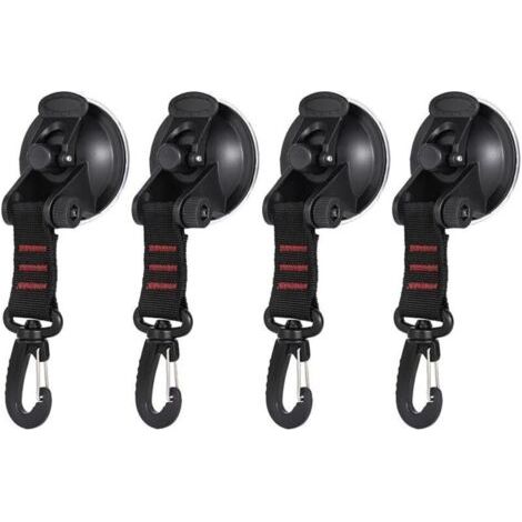 4er-pack Robuste Saugnäpfe Mit Haken Zur Befestigung Von Auto-seitenmarkisen, Booten, Campingfallen, Reisen Und Anderen Outdoor-aktivitäten