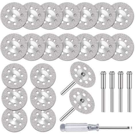 25 Stück Mini-diamant-trennscheibe Für Dremel Mit 3 Mm Dorn Zum Schneiden Von Stein, Glas, Keramik