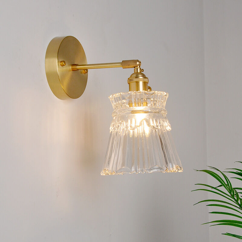 Nordic Messing Glas Wand Lampe Moderne Minimalistischen Kreative Wohnzimmer Esszimmer Schlafzimmer Zimmer Lampe Korridor