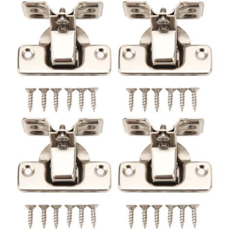 Set Mit 4 Scharnieren Mit 4-loch-basis – Kurzer Großer Winkelarm – Möbelscharniere