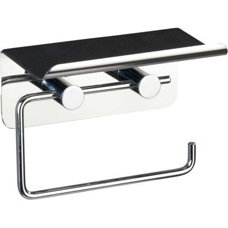 Toilettenpapier-wandbild Mit Smartphone-halterung, Toilettenpapier-halterung Ohne Pergage, Edelstahl, 14 X 11,5 X 7 Cm, Brillant