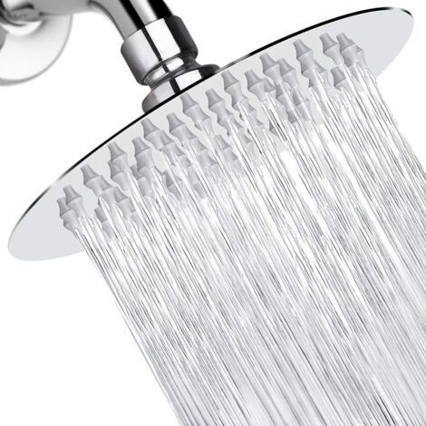 Regenduschkopf, Boost, Hoher Durchfluss, Hochdruck-duschkopf Aus Edelstahl, Silber, 6 Zoll