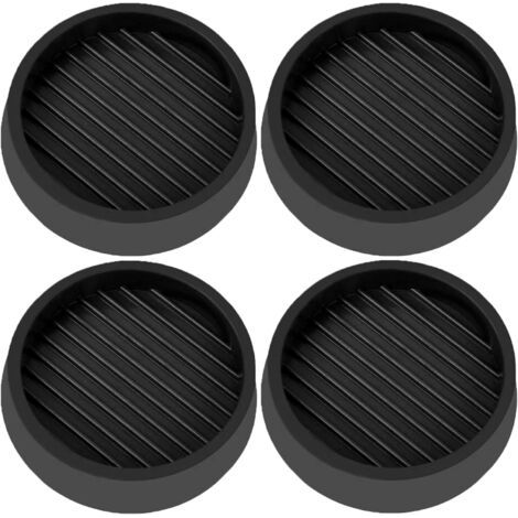 4er-pack Runde Rutschfeste Gummi-möbelpolster, Bodenschoner Für Betten, Sofas, Tische Und Stühle, 7,5 Cm, Schwarz