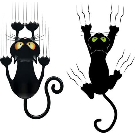 Katzen-autoaufkleber, 2 Stück, Niedliche Katze, Autoaufkleber, Humor, Autoaufkleber, Humor, Autoaufkleber Für Auto, Fenster, Tür, Dekoration, Aufkleber