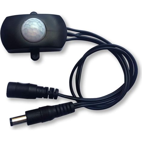 Bewegungsmelder Dc 6 V 12 V-24 V 5 A Mit Cc-kabel Für Led-kamera (rechteckig (ohne Beleuchtung), Schwarz)
