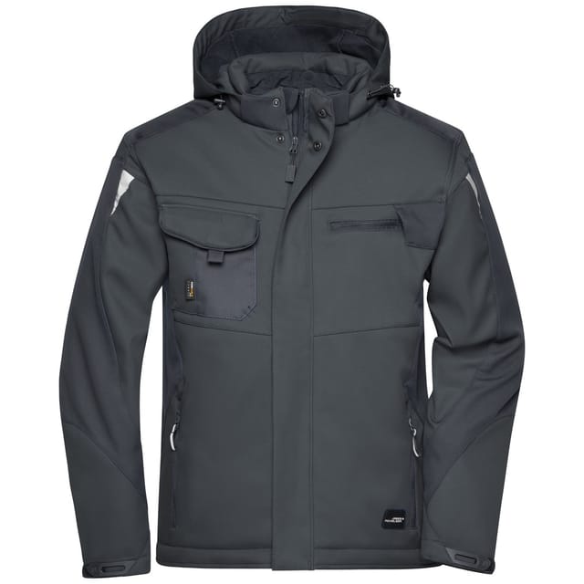 James & Nicholson Professionelle Softshelljacke mit Innenfutter JN824 Gr. 3XL black/black