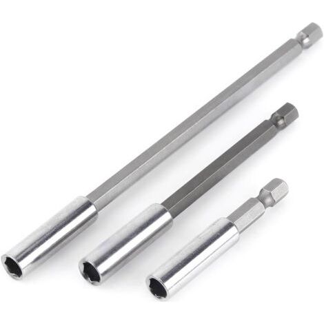 3 Stücke 1/4 "60/100/150mm Bohrmaschine Hex Bit Bit Halter Verlängerung Bar Bit Halter Magnetische Bohrer Schaft Werkzeug