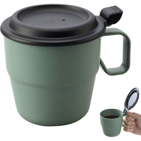Flexible Reisetasse Aus Grünem Silikon, Isotherme Tasse Mit Anti-fugen-beschichtung, Wiederverwendbare Tasse Für Café Und Café