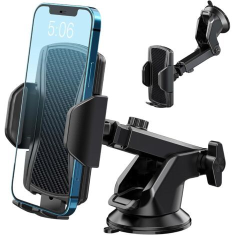 Autotelefonhalter Für Armaturenbrett Und Windschutzscheibe, 360-grad-drehung, Entriegelung Per Knopfdruck, Für 4-7-zoll-smartphones