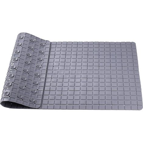 Rutschfeste Duschmatte, Badematte Mit Saugnapf-ablaufloch, Geeignet Für Badewanne Und Dusche, Schimmelresistente Matte, Länge 70 X 40 Cm, Grau