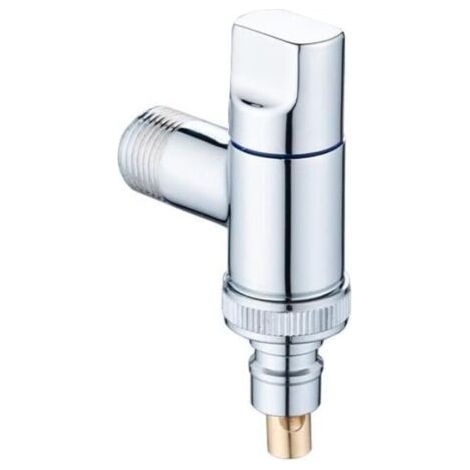 1 Stück (silber) Einzel-waschmaschinen-wasserhahn Aus Massivem Messing, Wandmontage, Kalter Gartenmopp, Pool-wasserhahn, Automatischer Wasserabsperrhahn Für Zuhause