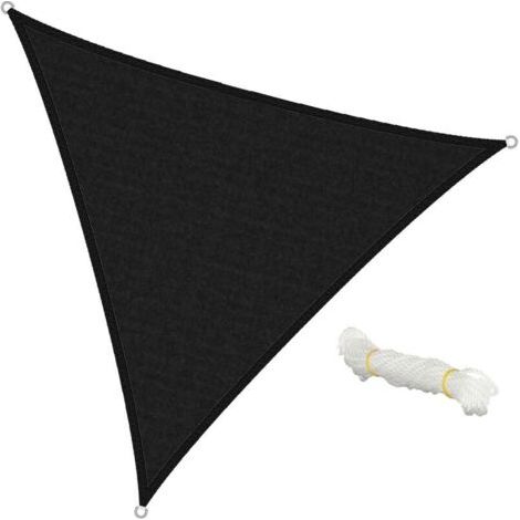 Sonnensegel, Gespanntes Segeltuch, Dreieckiger Sonnenschirm, Schwarze Anti-ultraviolett-traktionslinie, Schützender Rollo, Balkon, Terrasse, Garten, Innenhof