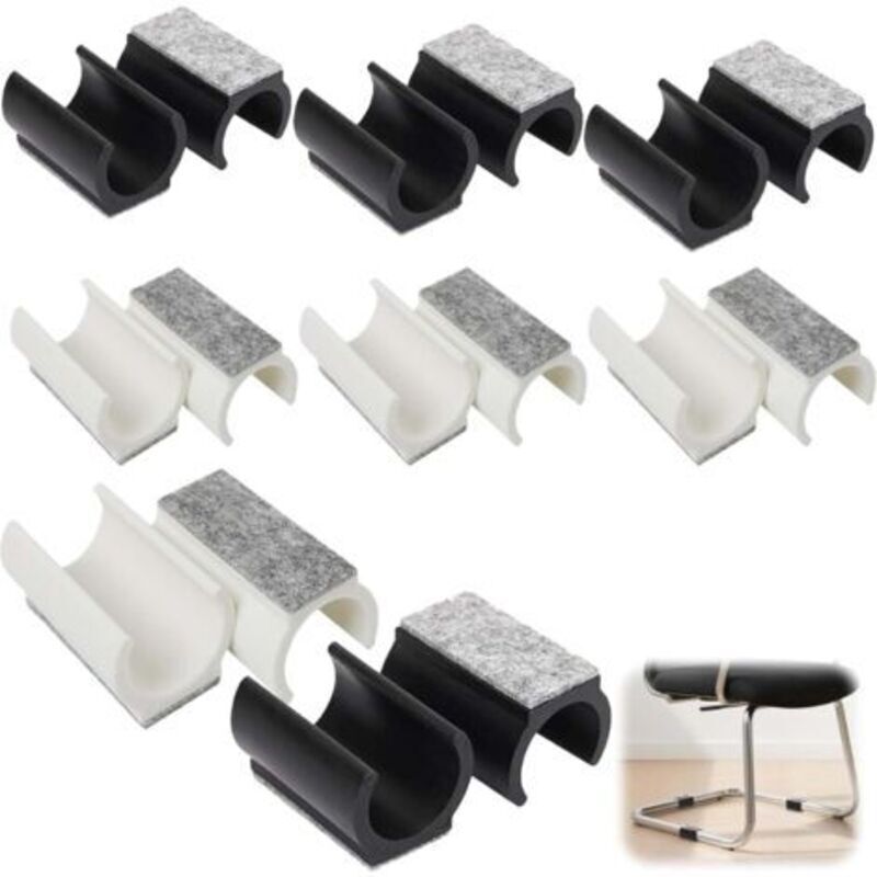 16 Stück U-förmige Tisch-stuhlgleiter, 25 Mm Stuhlgleiter, Stuhlpolster, Gleiter Für Stühle, Rutschfeste Und Geräuschlose Stuhlmatte