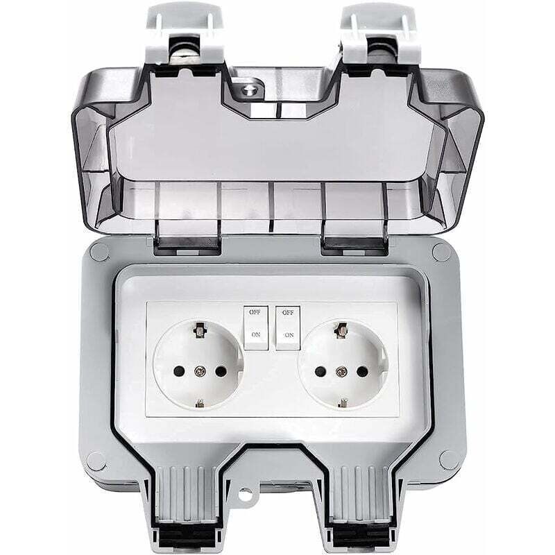 Außenpreise, Double Prize Extérieure Électrique Ip66, Preise Für Wandgemälde À 2 Groupes Avec Couvercles,