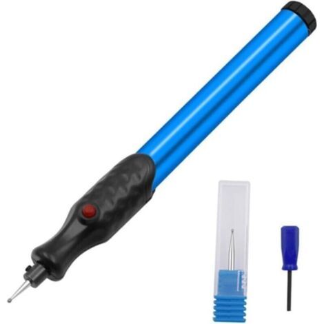 Glasgravurstift, Elektrischer Kabelloser Gravurstift Für Metall – Kabelloser Schnitzstab Für Steinholz, Blau