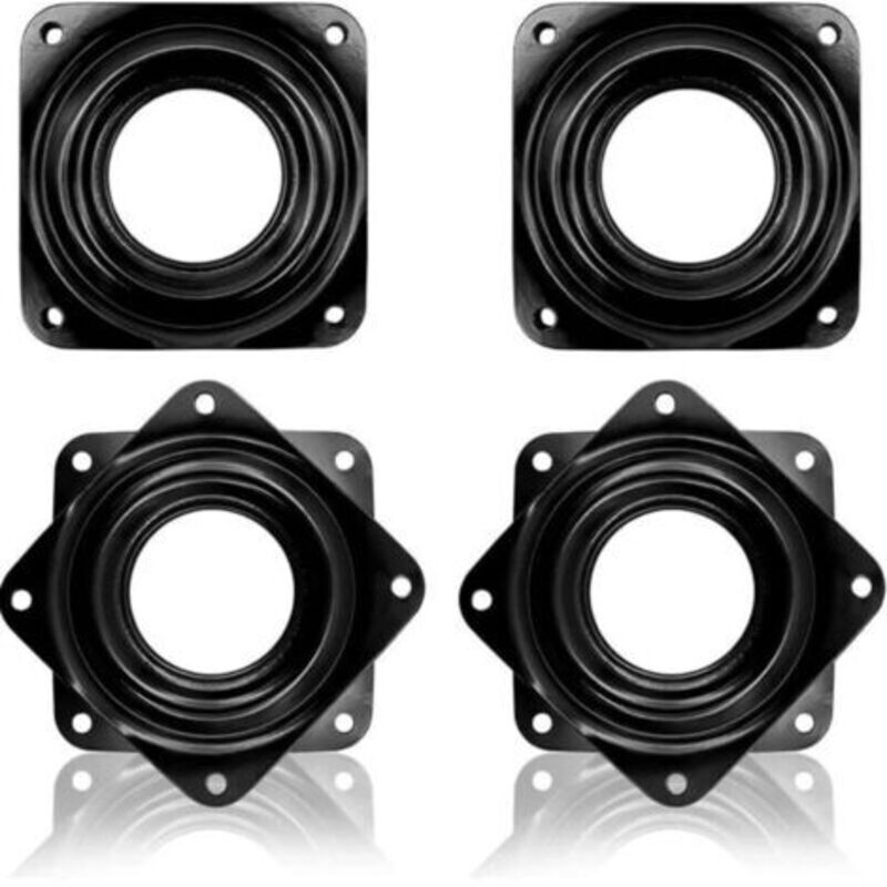 Pr 4 Stück Quadratische Plattenspieler, Drehtisch, Lager, Drehplatte, Lager, Drehplatte, Metall, Drehplatte, Quadratisch, Drehtisch (schwarz)