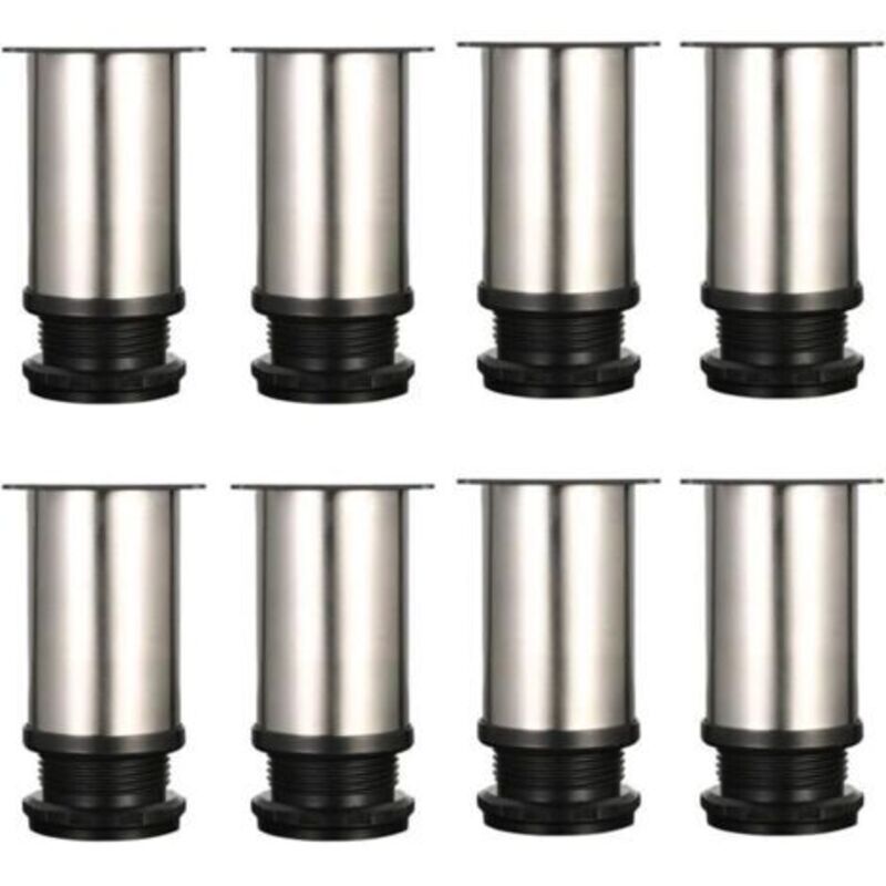Lot Von 8 Möbelstücken, Verstellbare Möbelstücke – Chrommetall – Verstellbare Haut (gesamt: 80–95 Mm)