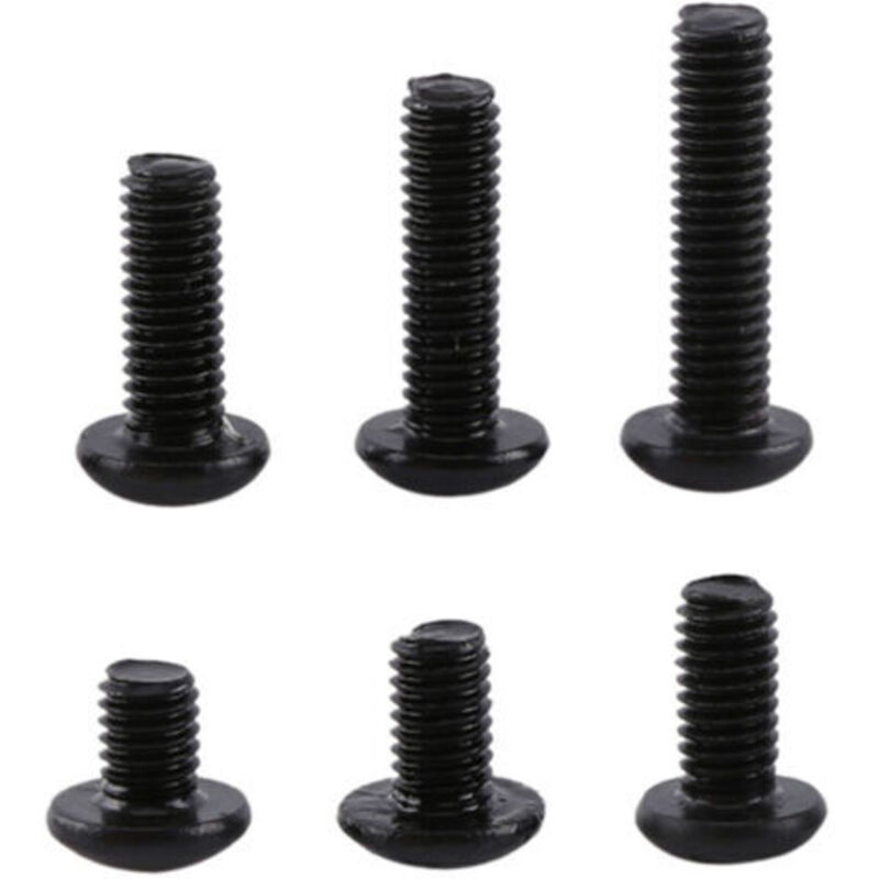 Mit 300 Stück M3-schrauben Für Sechs Pfannen Mit Sechseckigem Kopf Aus Stahl Und M3, Sechseckig Aus Edelstahl, Sortiment Aus Sicht Und Stahl M3 X 4/5/6/8/10/12 Mm, Farbe Schwarz