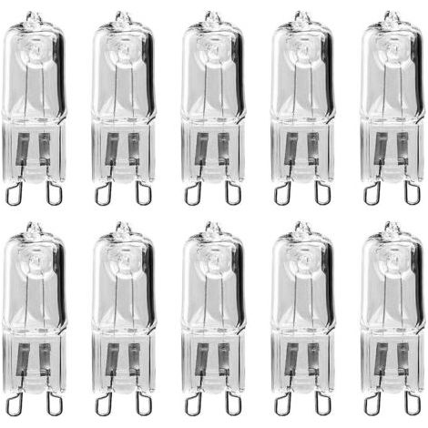 Set Mit 10 G9 18 W Halogenlampen, Warmweißes Licht, Für Pendel- Und Tischlampen