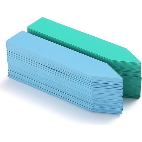 Wasserdichte Kunststoff-pflanzenetiketten Für Gartengärtnereien, Einfache Unterscheidung Von Pflanzenarten, Wiederverwendbare Pflanzenetiketten (blau Und Grün)