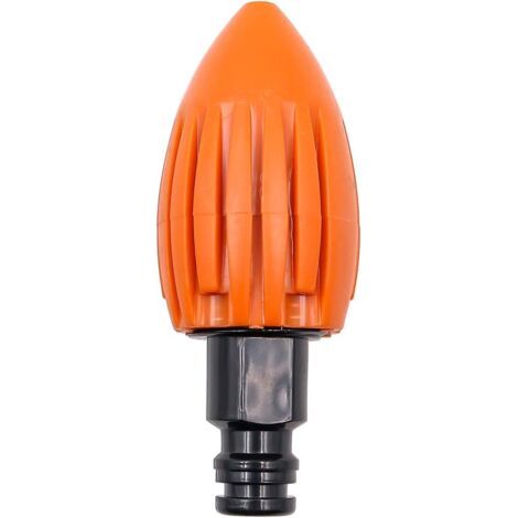 (orange) Wasserraketen-kanalreinigungsdüse, Hochdruck-kanalreinigungsdüse, Abflussreinigungsdüse Mit Schnellanschluss, Passend Für Gartenschläuche.