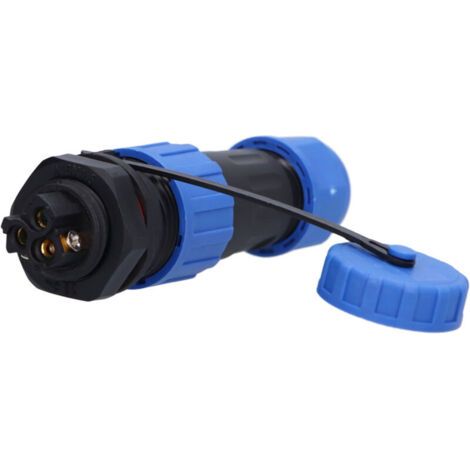 Ensemble De Connector Aviation Étanche Ip68 Lp16 3 Broches, 250v 10a, À Écrou Arrière Sans Soudure, Male Et Femelle