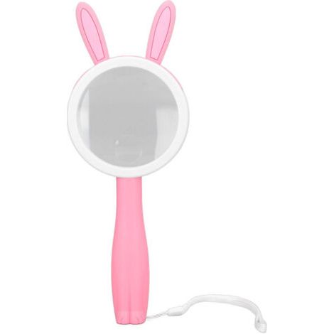 Loupe En Plastic Mit Poignée Confortable Lapins Roses Cartoon, Großformatiges Hd-format Für Lecture, Abs Léger