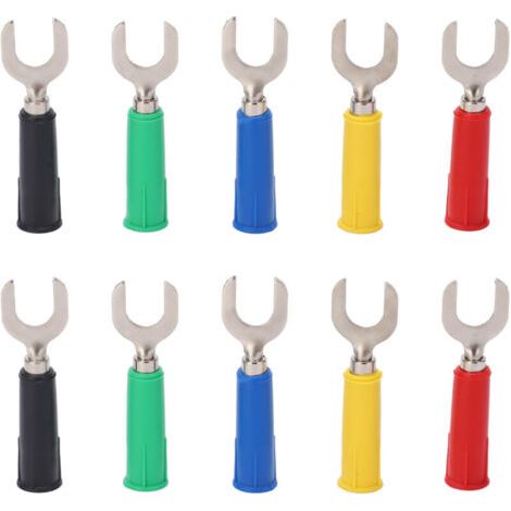 10 Stück Viereckige 8-mm-stecker Typ U Mit Pvc, Bananenstecker Typ Y Für Elektrische Kabel