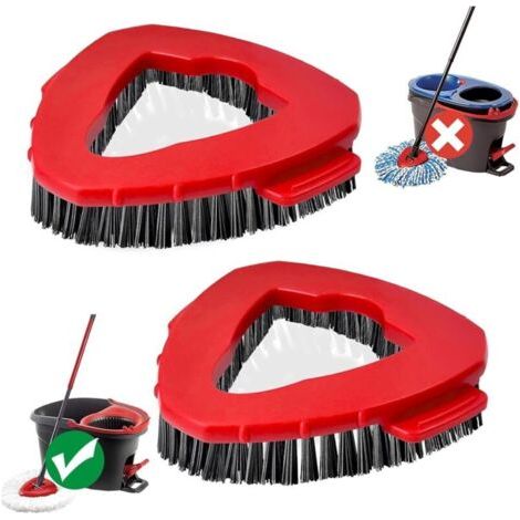 2er-pack Schrubberbürste Für Vileda Turbo Easywring, Ersatzkopf Für Badezimmer- Und Küchenfliesen