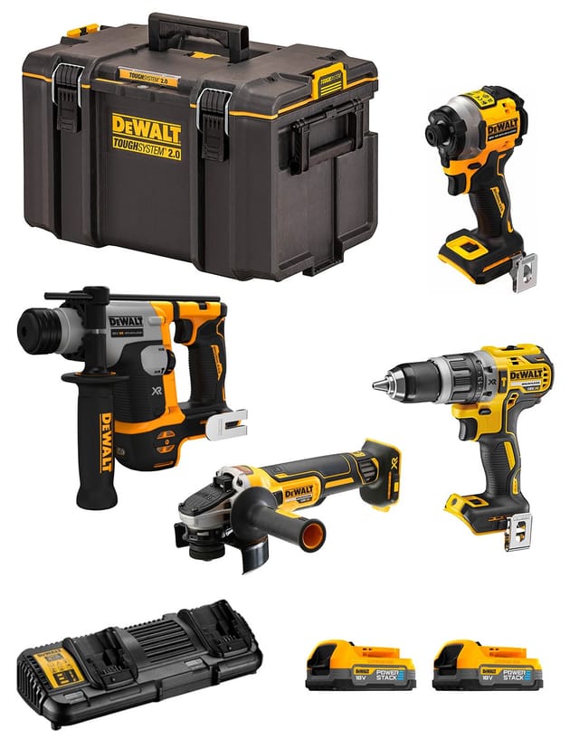 Dewalt - Kit DWK404PS (DCH172 + DCF850 + DCD796 + DCG405 + 2 x 1,7 Ah + DCB132 + DS400)