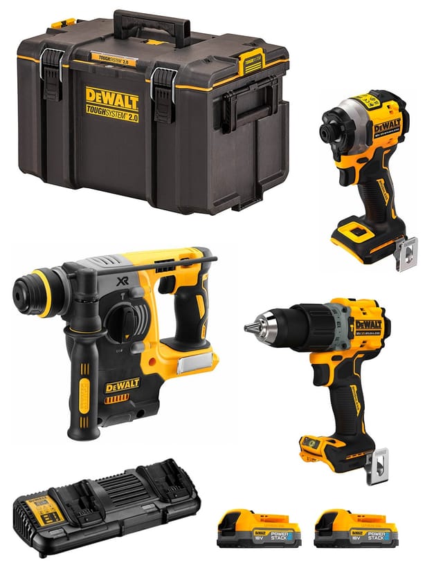 Dewalt - Kit DWK308PS (DCH273 + DCF850 + DCD805 + 2 x 1,7 Ah + DCB132 + DS400)