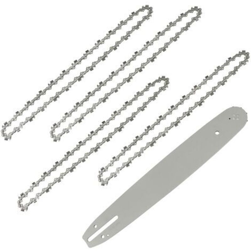 Länge Der Führungskette 35 Cm Mit 4 Tronçonneuses-chaînes, 52 Maillons / Entraineurs, Pas De 3/8", Stärke 0,05"" (1,3 Mm)
