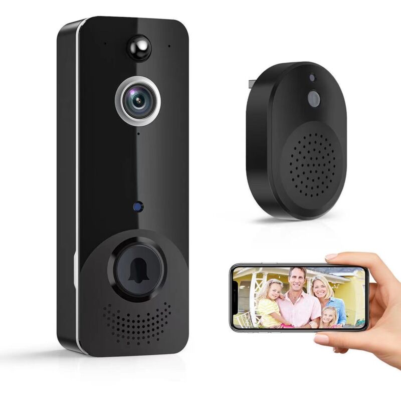 Drahtlose Video-türklingel, Wifi-video-türklingel, Intelligente Personenerkennung, Nachtsicht, Cloud-speicher, Echtzeitwarnung