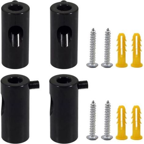 Set Mit 4 Schwarzen Haken, Geeignet Zum Aufhängen Von Gegenständen, Stoffen, Led-lichterketten, Gartenleuchten Und Kronleuchtern.
