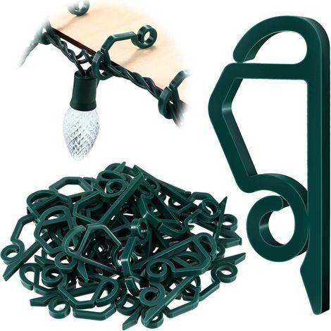120 Stück Dachrinnenhaken Aus Kunststoff, Dachrinnenaufhänger, Dachrinnenhaken, Dachrinnenhaken, Mini-clips, Dachrinnenhaken, Weihnachtslicht-clips