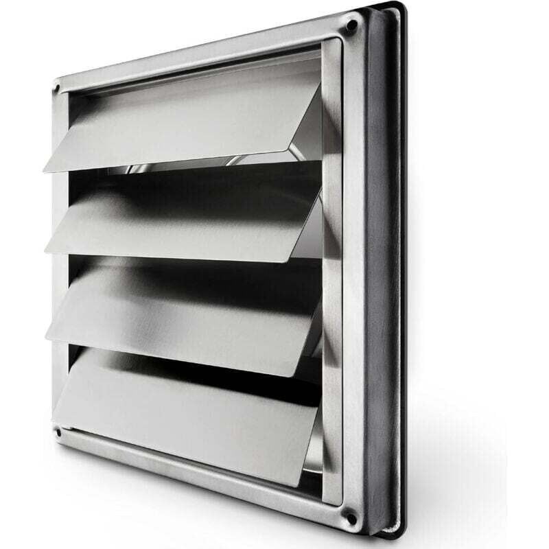 Lüftungsgitter, 150 Mm, Edelstahlgitter, Rücklaufsperre Für Mobile Lamellen, Automatischer Heißluftgrill, Beständig Für Den Innenbereich/karreemaß 184 X 184 Mm / Edelstahlbelüftung