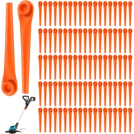Lot Von 100 Ersatzlamellen Aus Kunststoff Für Coupé-bordüren Gardena (modelle 9823, 9825, 9820, 9821)