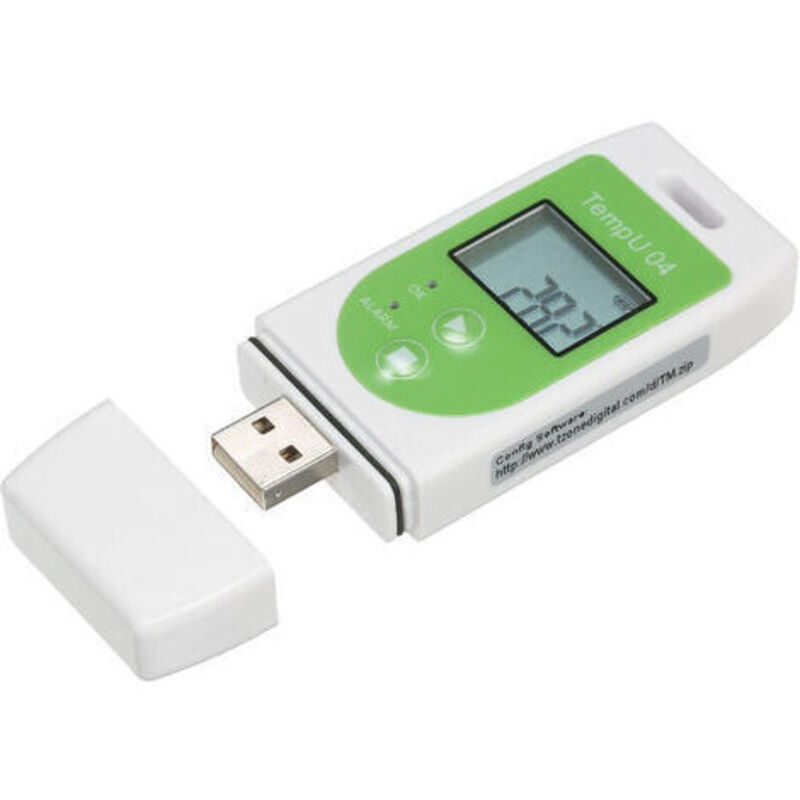 Tonchean Thermomètre,thermometer Temperaturregister Usb-mehrzweck-temperaturregister Wiederverwendbar Mit Einer Registrierungskapazität Von 32 000, Vert