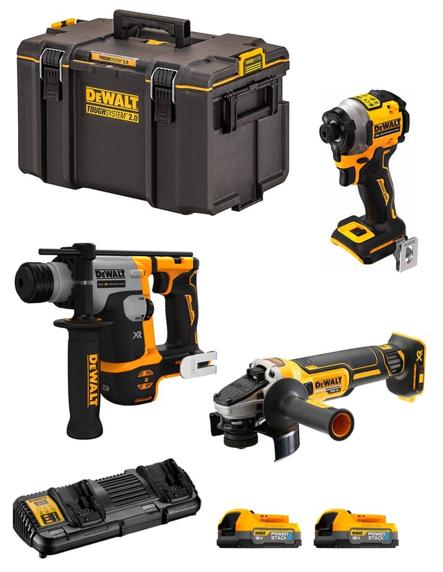 Dewalt - Kit DWK304PS (DCH172 + DCF850 + DCG405 + 2 x 1,7 Ah + DCB132 + DS400)