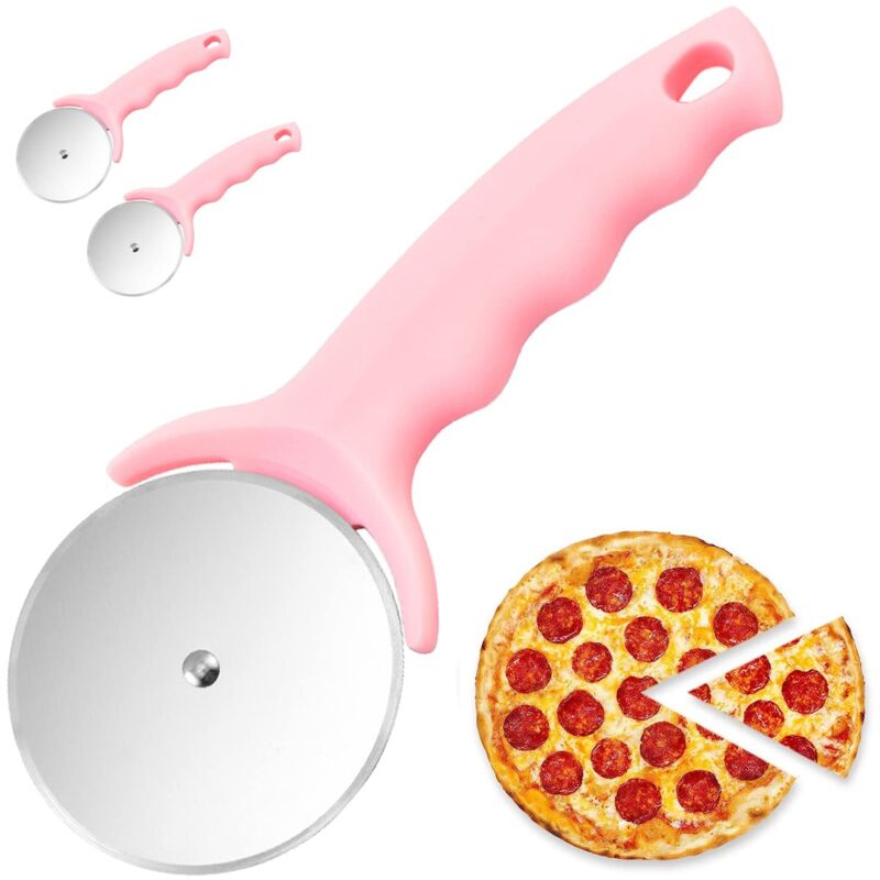 Roulette À Pizza, 2 Stück Aus Rostfreiem Rosenholz, Lame À Pizza Ultra-tranchante.