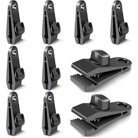 10 Teile Clips Von Bâche, Teile Von Fixierung Von Bâche, Häkelarbeiten Von Bâche, Clips Von Camping Coupe-vent, Zubehör Von Clip Coupe-vent Résistant Au Soleil (schwarz)