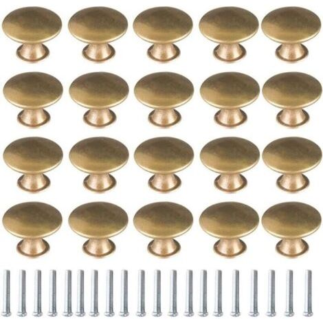 20 Stück Messing-türknöpfe, Vintage-möbelgriffe Für Schubladen, Schränke, Küche