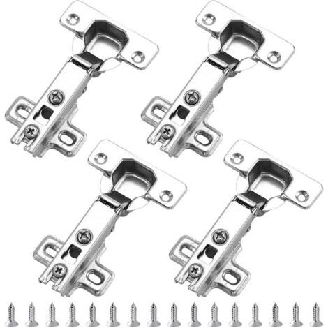 Schrankscharniere 4er-set, Falttürscharniere Mit Schrauben, Schranktürscharniere Für Küche, Schlafzimmer, Kleiderschranktür (silber/4 Stück)