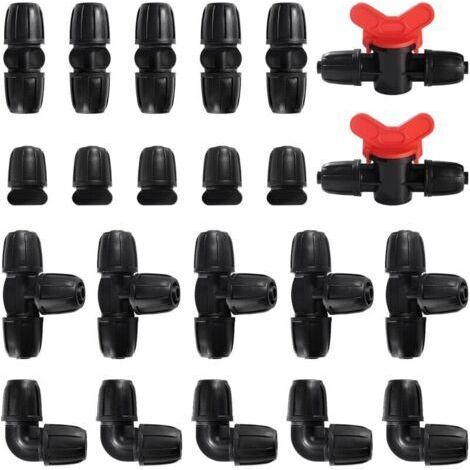 22 Stück Bewässerungsarmaturen Für 8/12 Mm Rohre, Bewässerungswasserrohrverbinder, Gartenbewässerungsschlauchverbinder, Widerhakenverbinder, Bewässerungssysteme