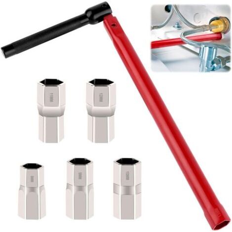 Outil Pour L'Installation De Robinets 8-12 Mm, Clé À Robinet, Robinet D'Évier Clé, Rouge