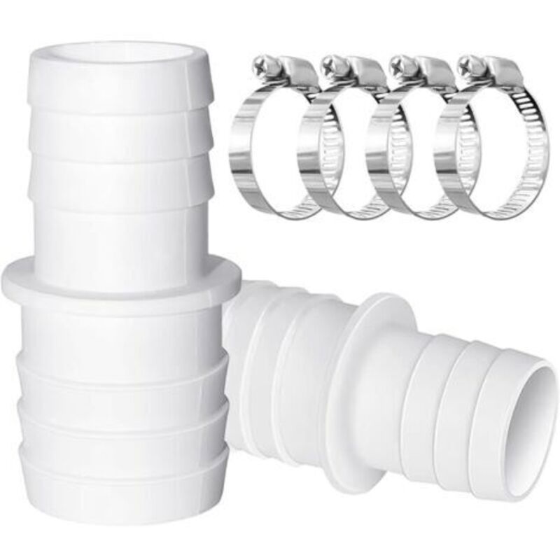 2er-set, Schlaucharmaturen, Mit Schlauchklemmen, Schwimmbadschlauchadapter (2 X 32 Mm)