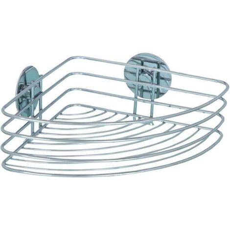Wandmontiertes Eckregal Für Die Dusche, Duschkorb Ohne Bohren, Turbo-loc®, Stahl, 26,5 X 10,5 X 20 Cm, Glänzend